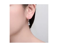 Rachel Glauber Brilliant Gold Plated Cz Statement Drop Earrings