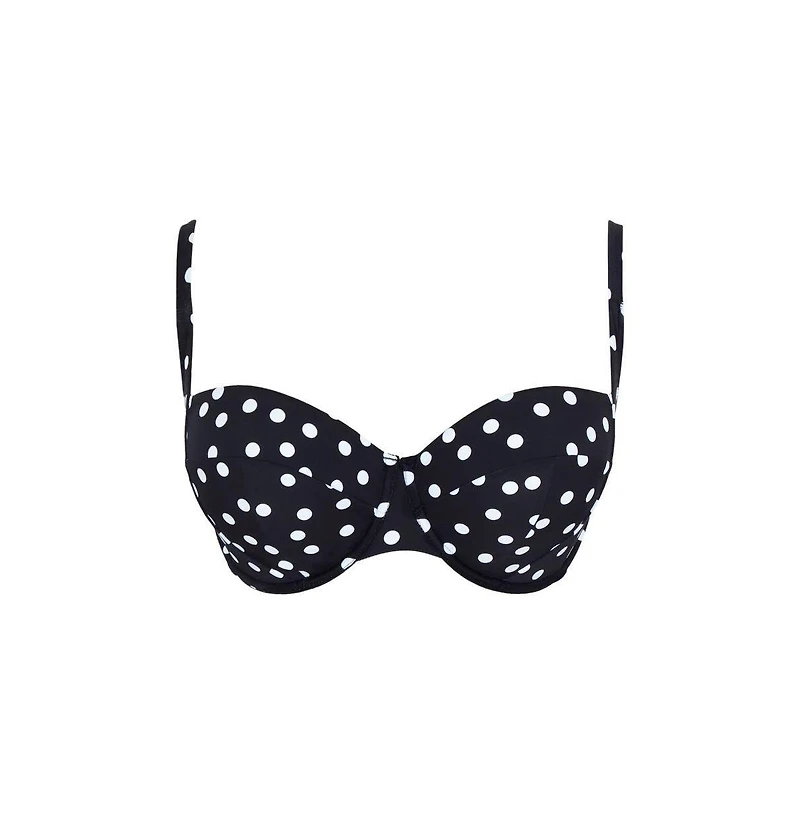 Panache Lingerie Polka Dot Florence Underwire Balcony Side Support Bikini Swim Bra