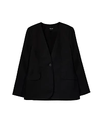Whistles Women's Collarless Linen Blazer