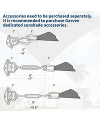 gaomon Triangle Sun Shade Sail for Patio, Deck and Garden, Uv Block Outdoor Canopy for Backyard, Pool and Yard