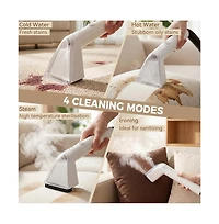 Topteng 1700W Steam Cleaner for Carpet –Hot Water, 16KPA Suction