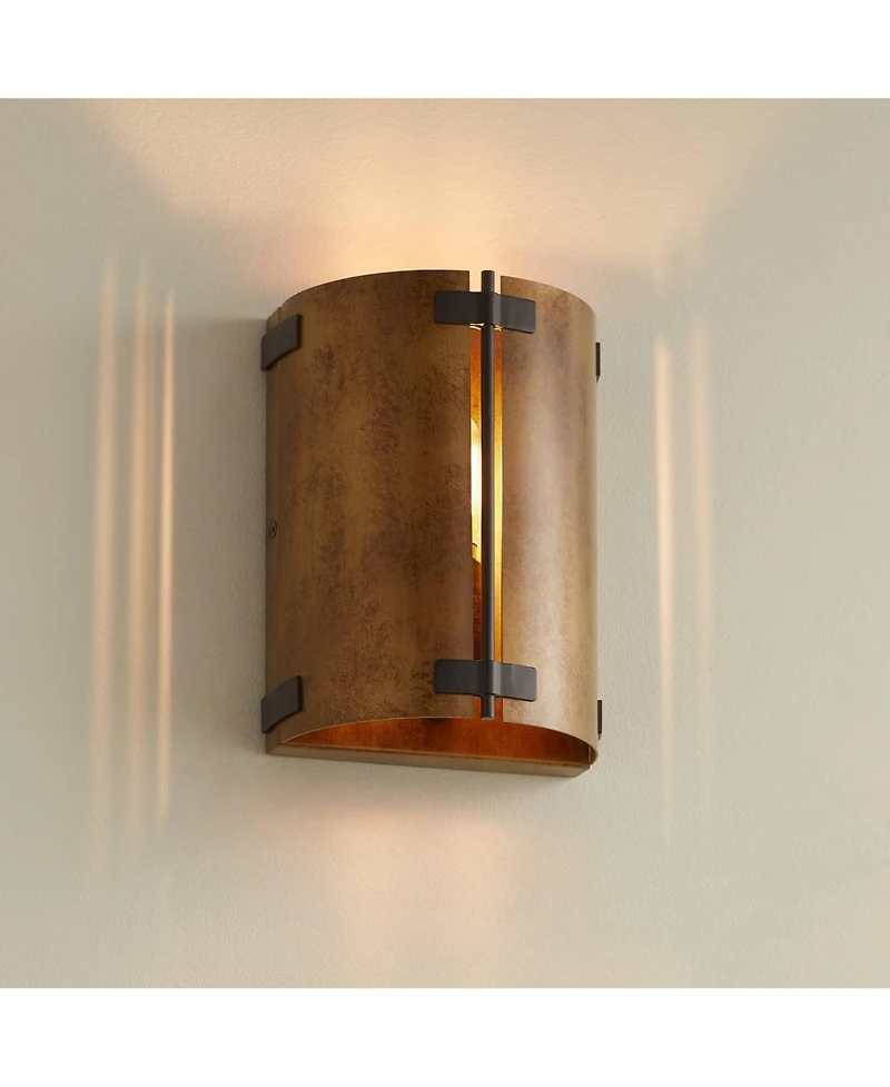 Possini Euro Design Possini Euro Julian 8 1/4" High Rustic Bronze Metal Wall Sconce