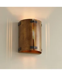 Possini Euro Design Possini Euro Julian 8 1/4" High Rustic Bronze Metal Wall Sconce