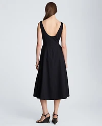 Kenneth Cole Women's Sleeveless Boat Neck Midi Dress