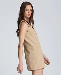 Kenneth Cole Women's Curved Front Striped Mini Dress