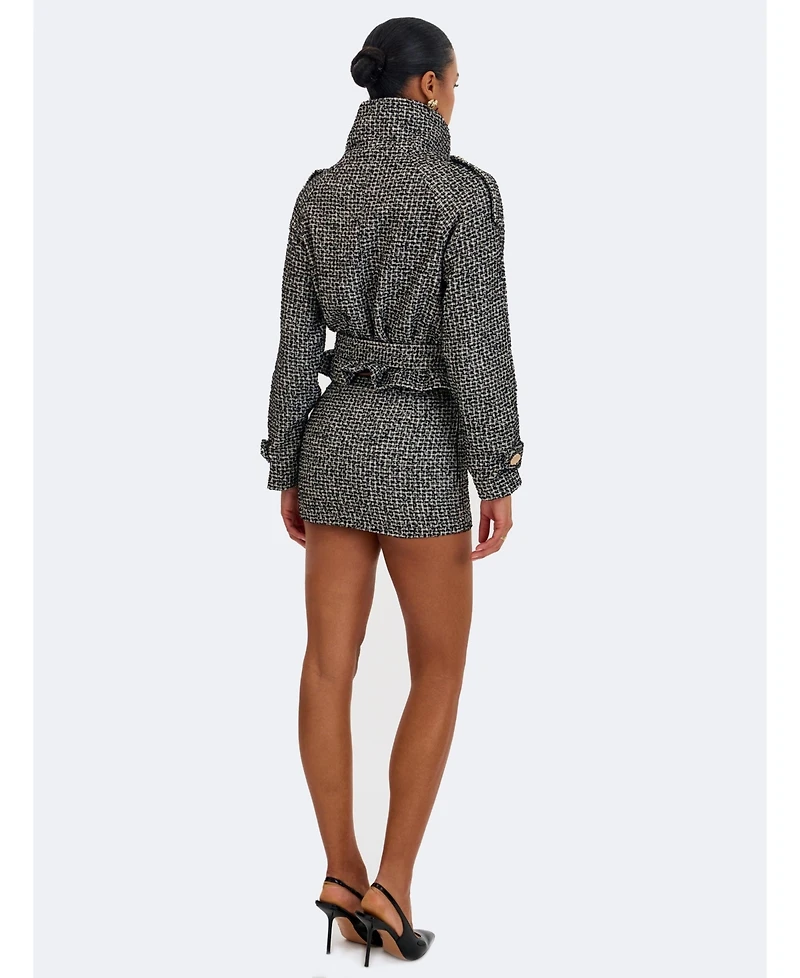 Miss Circle Women's Sandra Tweed Mini Skirt