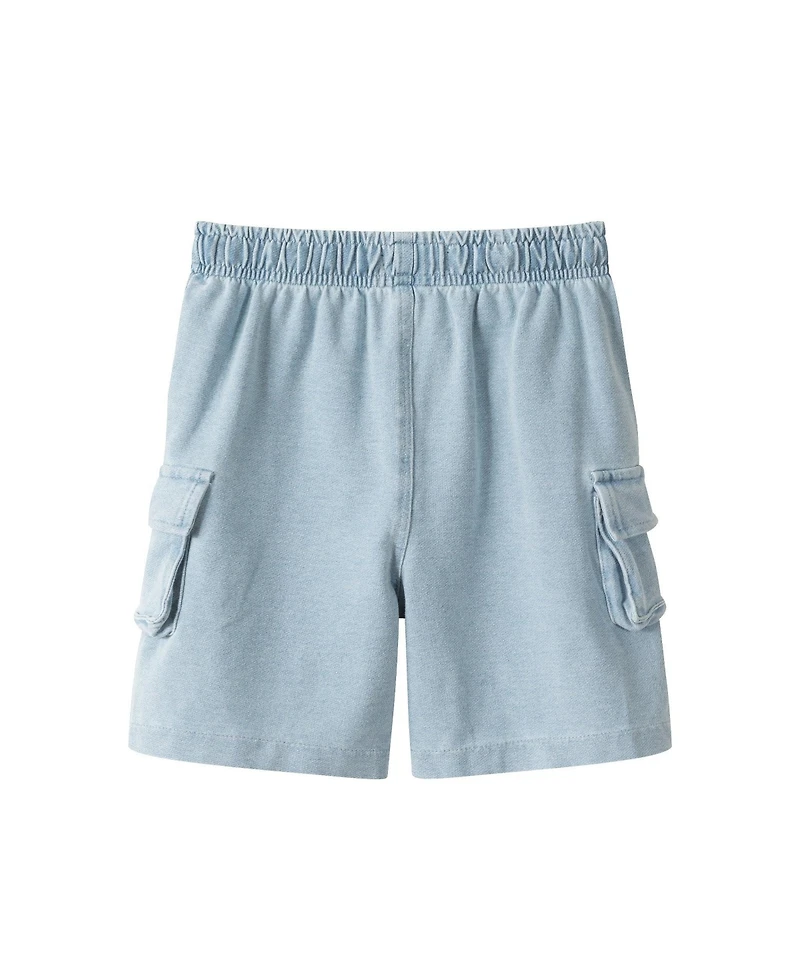 Andy & Evan Toddler Boys Surfing Dino Tee and Knit Denim Short Set