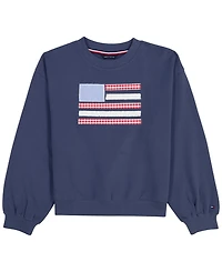Tommy Hilfiger Girls' 7-16 Embroidered Long-Sleeve Sweatshirt
