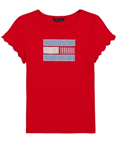 Tommy Hilfiger Girls' 7-16 Embroidered Round-Neck T-Shirt