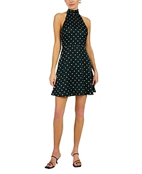 Line & Dot Women's Sophie Polka Halter Neck Mini Dress