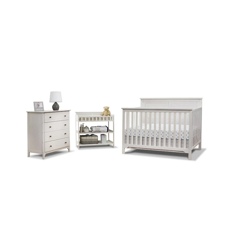 Sorelle Farmhouse Crib and Nursery Set, Weathered