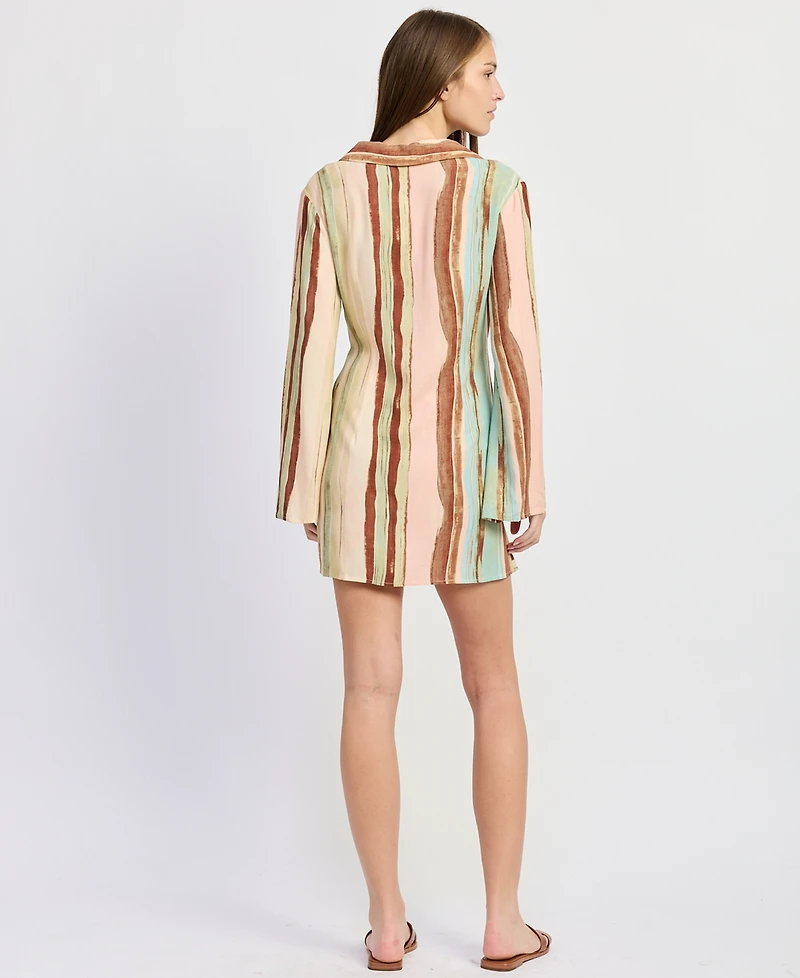 En Saison Women's Lana Long-Sleeve Mini Dress