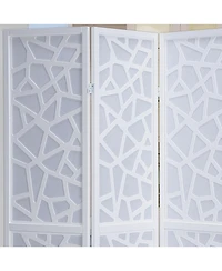 sumyeg 4-Panel Folding Room Divider Screen for Indoor Space Separation and Privacy Partition Use