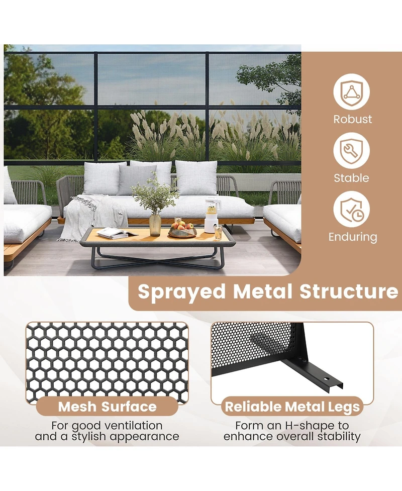 sumyeg Metal Privacy Screen with Expansion Bolts and Connection Screws for Indoor Outdoor Use