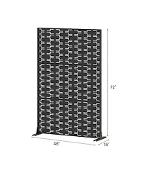 sumyeg Metal Privacy Screen Freestanding Fence Panel for Indoor Outdoor Use