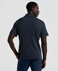 Perry Ellis Men's Short Sleeve Striped Button-Front Camp Shirt