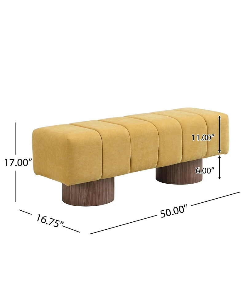 Flynama Chenille No-Assembly Dining Bench
