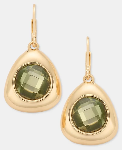 Anne Klein Stone Pebble Drop Earrings