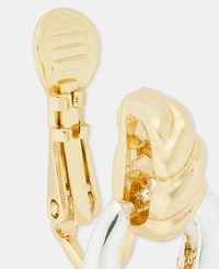 Anne Klein Twisted Openwork Clip-On Drop Earrings