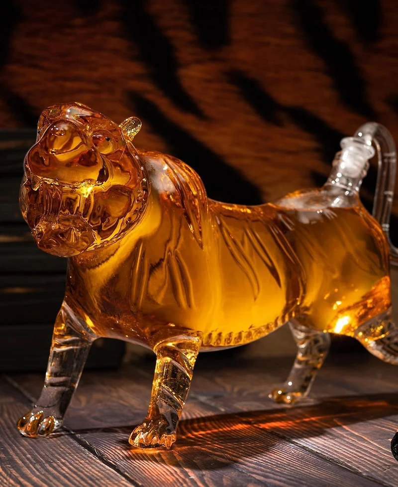 The Wine Savant Tiger 34 oz. Whiskey Decanter