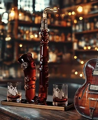 The Wine Savant Saxophone 34 oz. Decanter Set