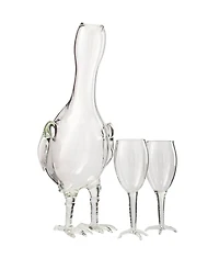 The Wine Savant Chicken Shaped 17 oz. Decanter Set