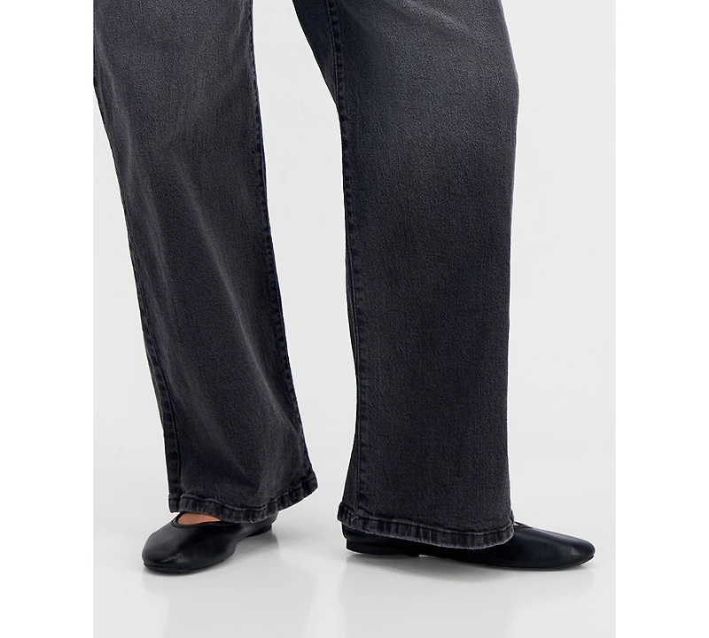 Celebrity Pink Juniors' Elastic-Back Wide-Leg Jeans