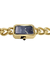 St. Moran Tarnish-Resistant Gold-Plated Stainless Steel Moran Chain Watch 19mmx25mm
