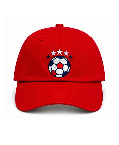 Bits and Bows Little/Big Unisex Usa Soccer Baseball Hat