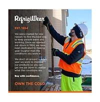 RefrigiWear Men's Hi Vis Orange Safety Work Vest