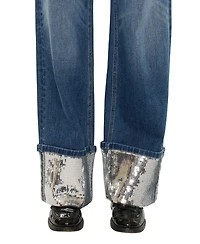 KanCan Women's Usa Juniors' Mid-Rise Wide-Leg Jeans
