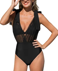 Cupshe Women's V-Neck Adjustable Strap Bikini Swimsuit Set