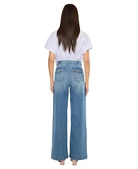 KanCan Women's Marnie Ultra High Rise Wide Leg Trouser Jeans