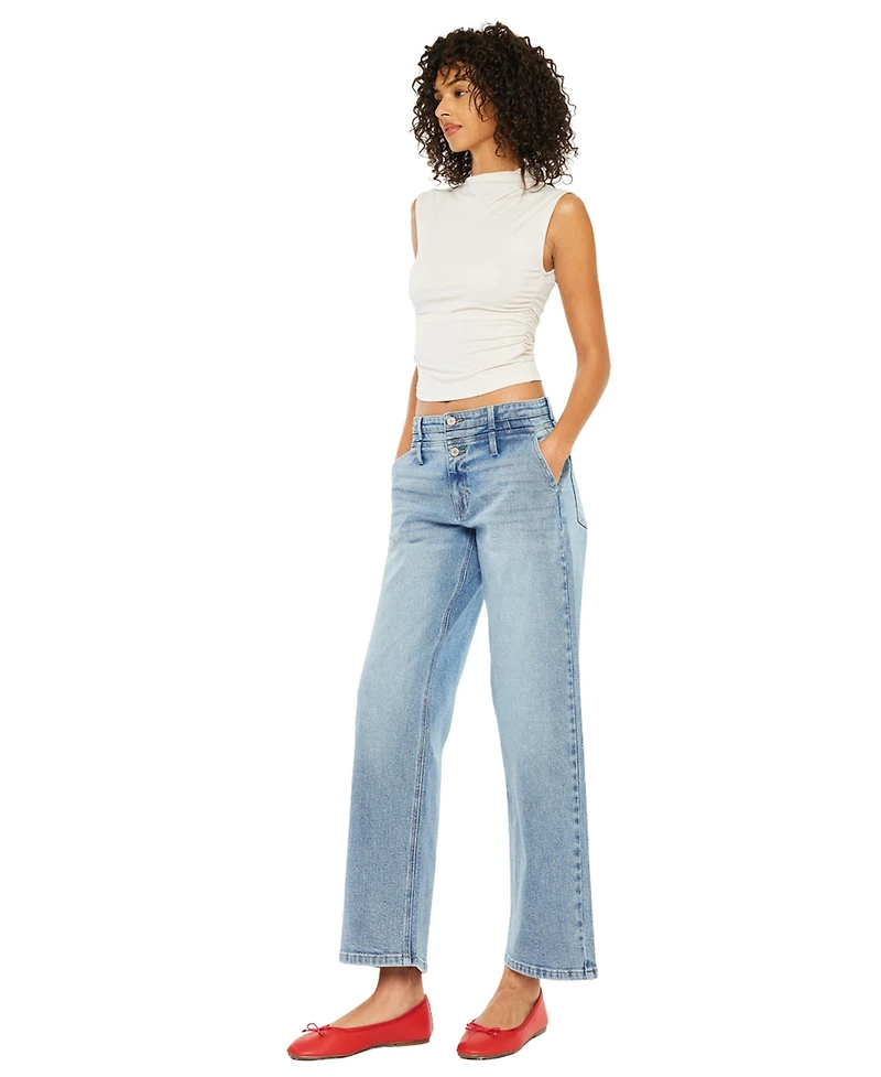 KanCan Women's Bodie Low Slung Baggy Jeans