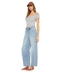 KanCan Women's Starlet Ultra High Rise Horseshoe Pull-On Pants