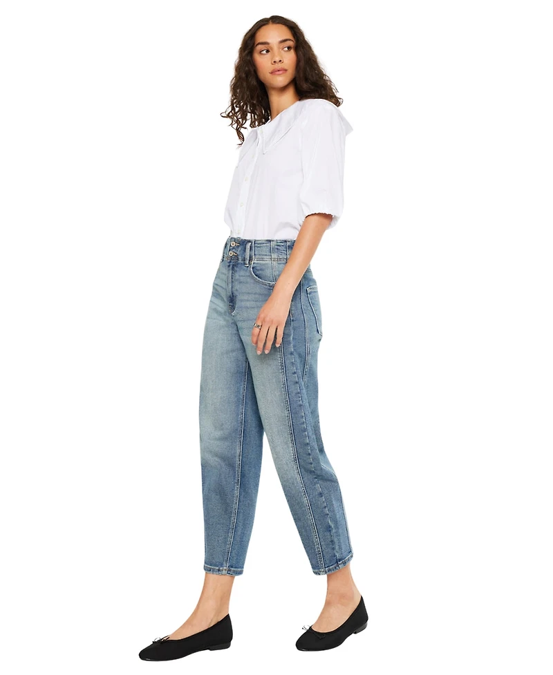 KanCan Women's Usa Juniors' Jane Ultra High-Rise Slim Barrel Jeans