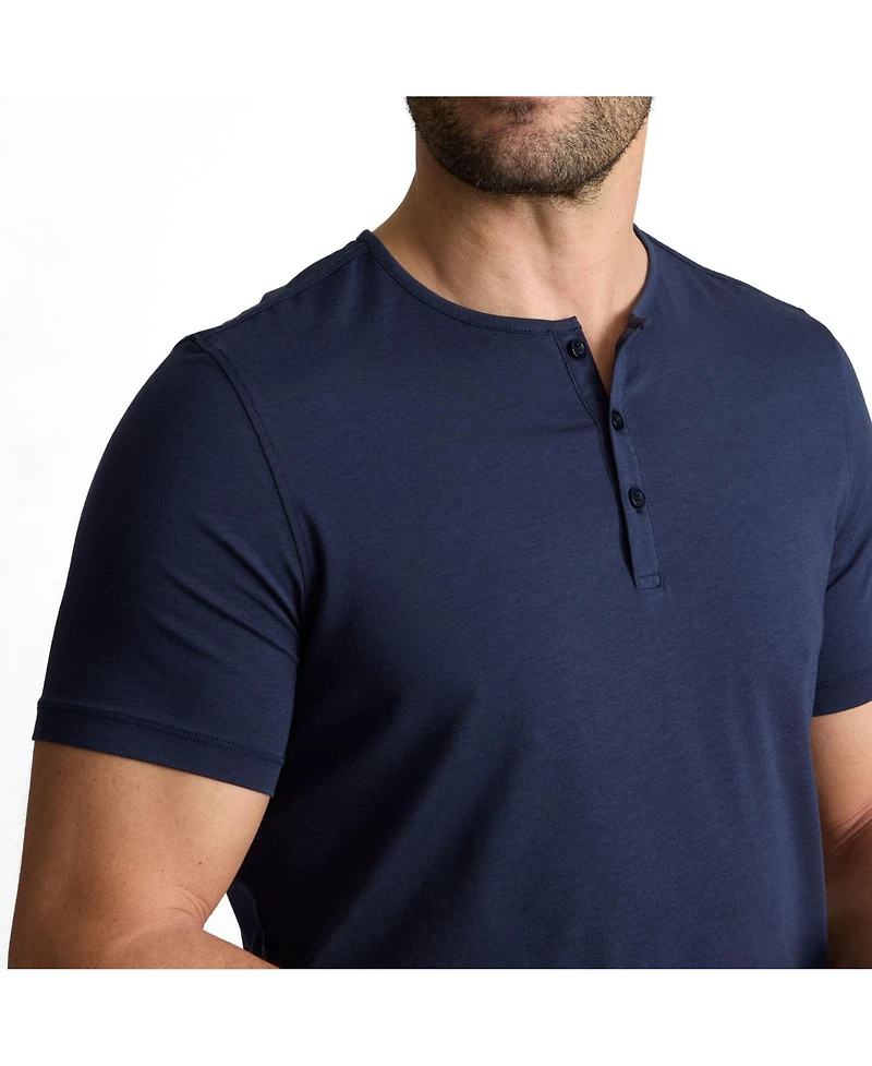 UNTUCKit Men's Regular Fit EcoSoft Short-Sleeve Henley