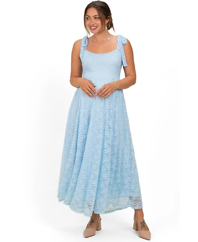 Pinkblush Maternity Sleeveless Lace Maxi Dress