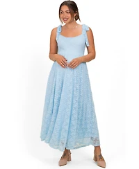 Pinkblush Maternity Sleeveless Lace Maxi Dress