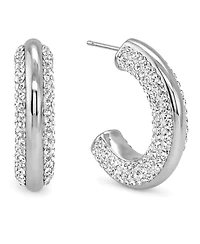 And Now This Crystal Stones Hoop Earrings