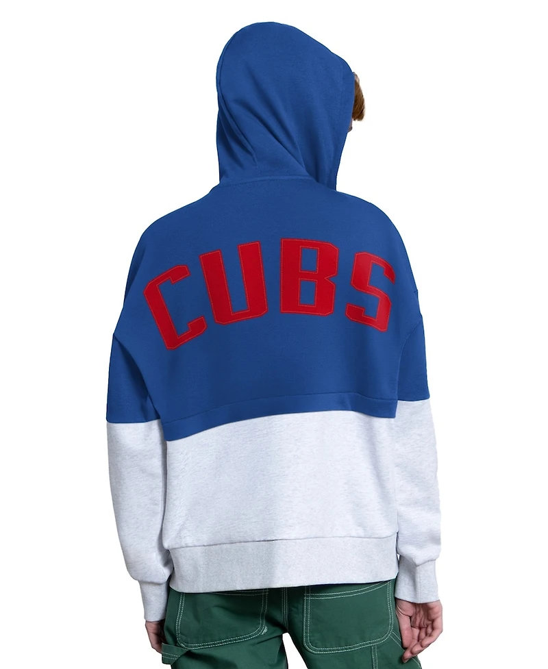 Starter Women's Royal/Heather Gray Chicago Cubs Wishbone Full-Zip Hoodie