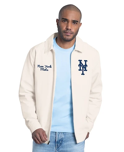 Starter Men's White New York Mets Franchise Lightweight Full-Zip Jacket