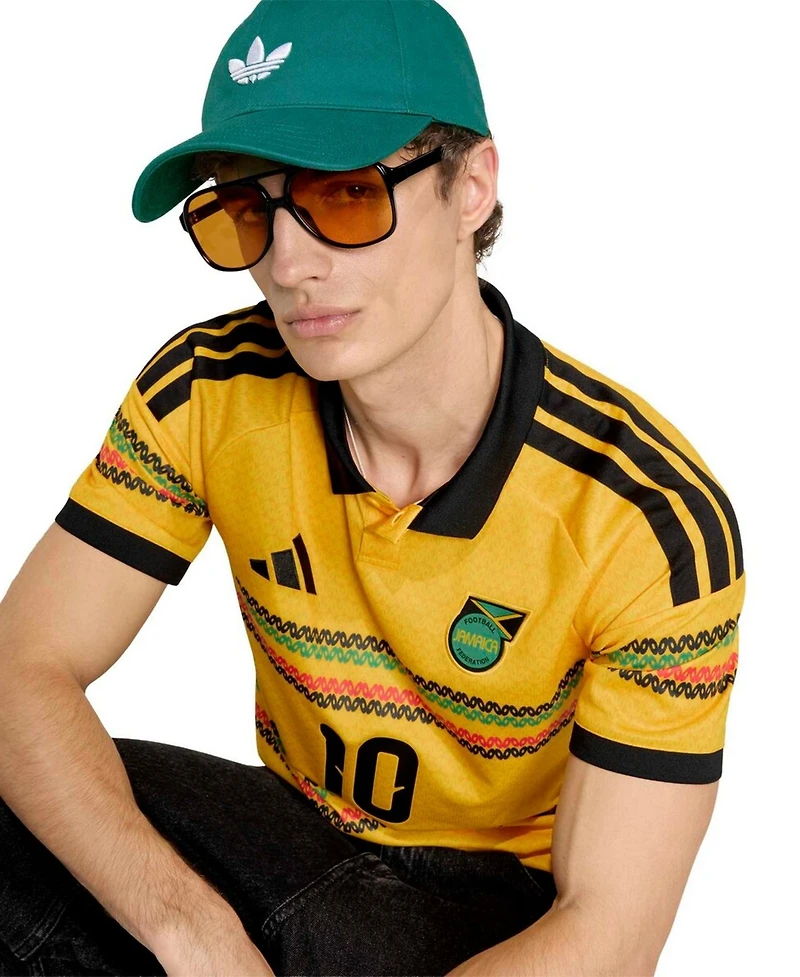 Adidas Men's Yellow Jamaica National Team Bob Marley Home 10 Replica Jersey