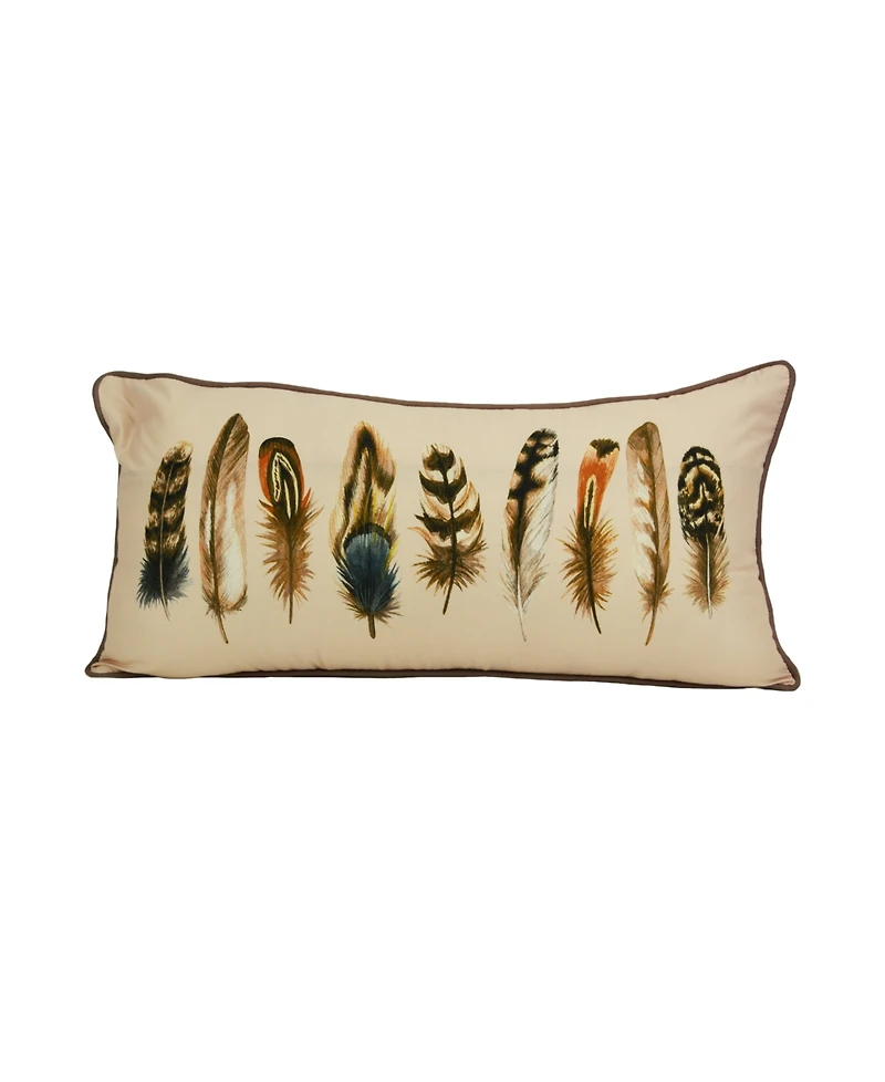 Donna Sharp Mojave Red Feather Decorative Pillow, 11" x 22"