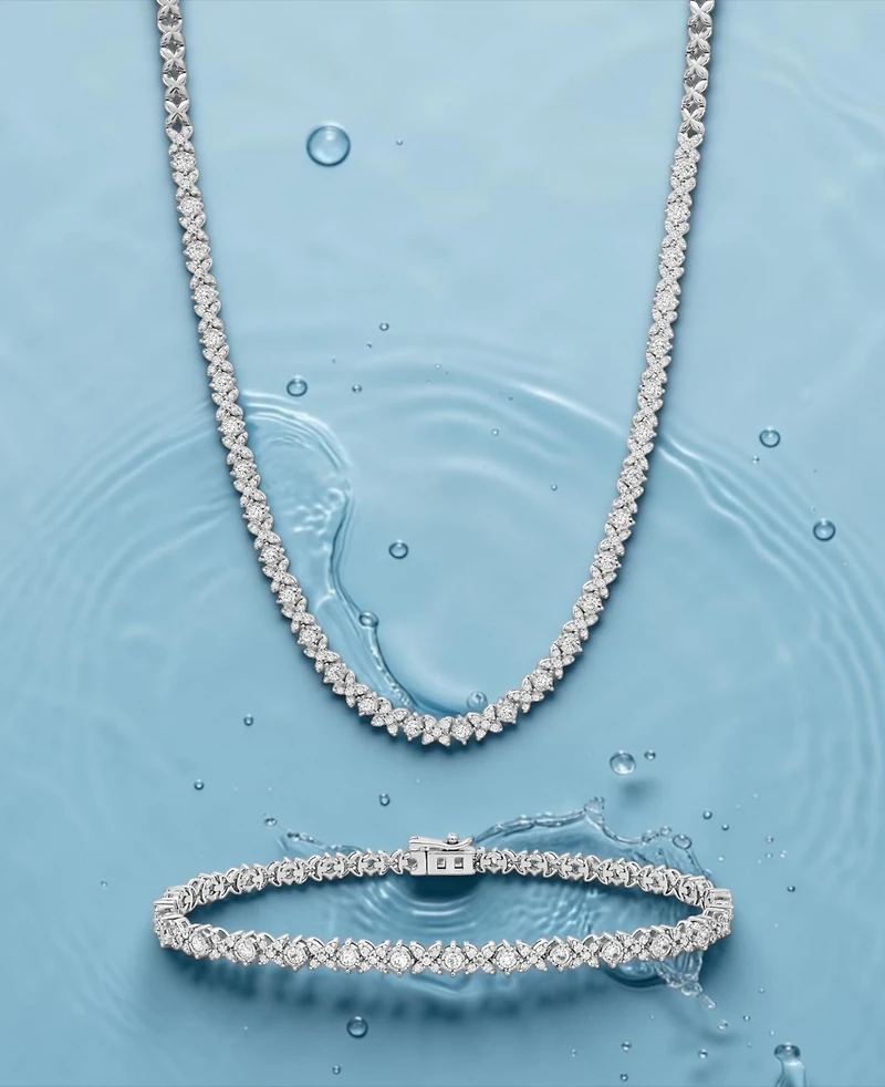 Wrapped in Love Diamond Necklace (2 ct. t.w.) in Sterling Silver