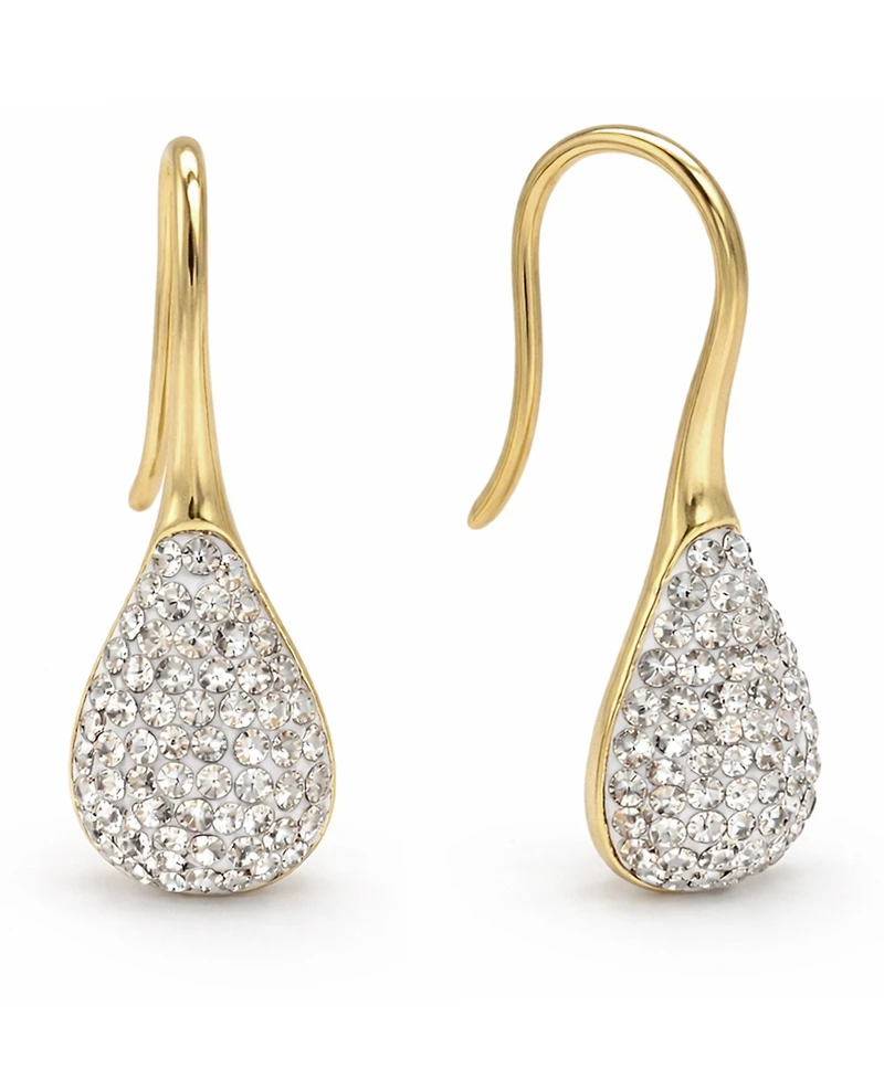 And Now This Crystal Paved Drop Wire Hook Earrings