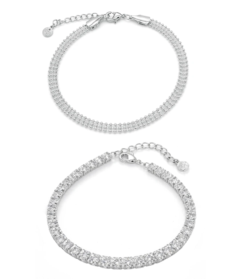 And Now This Cubic Zirconia Tennis Bracelet Duo