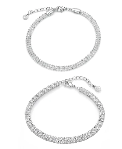 And Now This Cubic Zirconia Tennis Bracelet Duo