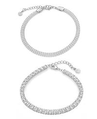 And Now This Cubic Zirconia Tennis Bracelet Duo