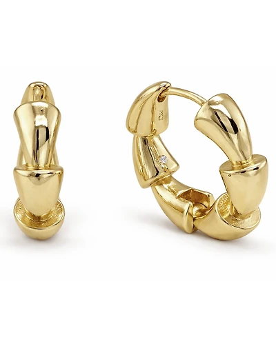 And Now This Graduated Point Hinged Hoop Earrings